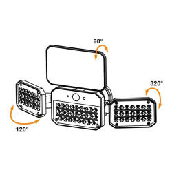 FOCO SOLAR LED LUZ FRIA AIRMEC 33W 300 LUMENS
