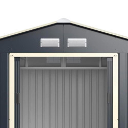 CASETA DE METAL PUERTAS CORREDERAS ANTRACITA AIRMEC 303x301x214 CM 9M2