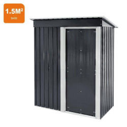 CASETA DE METAL PUERTA CORREDERA ANTRACITA AIRMEC 89x163x182 CM 15M2
