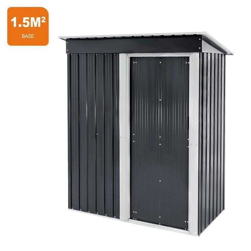 CASETA DE METAL PUERTA CORREDERA ANTRACITA AIRMEC 89x163x182 CM 15M2
