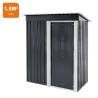 CASETA DE METAL PUERTA CORREDERA ANTRACITA AIRMEC 89x163x182 CM 15M2