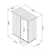 CASETA DE METAL PUERTA CORREDERA ANTRACITA AIRMEC 89x163x182 CM 15M2
