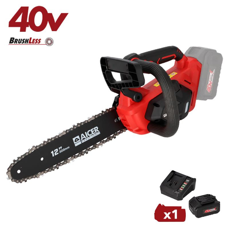MOTOSIERRA SIN ESCOBILLAS 40V 300MM 1X20AH AICER