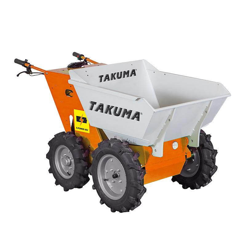 CARRETILLA ELECTRICA DE 4 RUEDAS CON DUMPER TAKUMA 300 KGS 1000W
