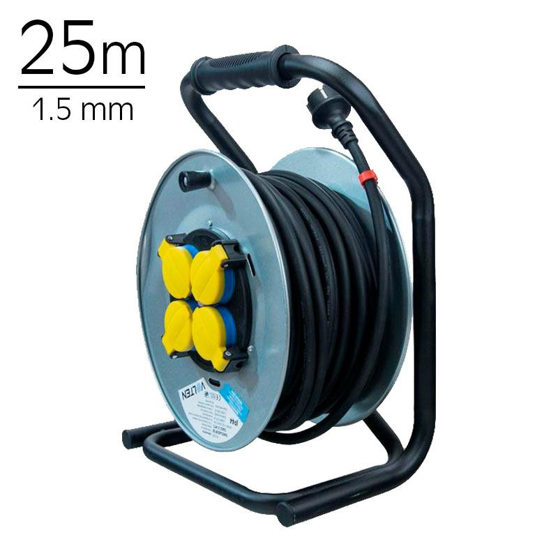 ENROLLADOR DE CABLE METALICO 25 MTS 15MM VOLTEN
