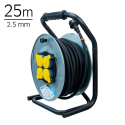 ENROLLADOR DE CABLE METALICO 25 MTS 25MM VOLTEN