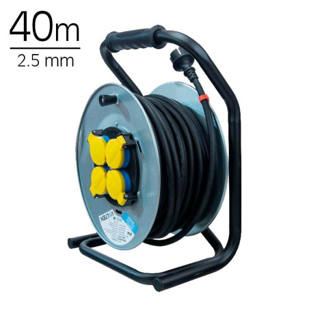 ENROLLADOR DE CABLE METALICO 40 MTS 25MM VOLTEN