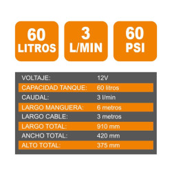 DEPOSITO LIQUIDOS CON BOMBA 12V AIRMEC 60 LITROS