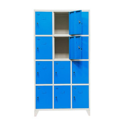 CASILLERO CON PATAS METALICO AZUL 12 PUERTAS AIRMEC 1900X1000X500MM