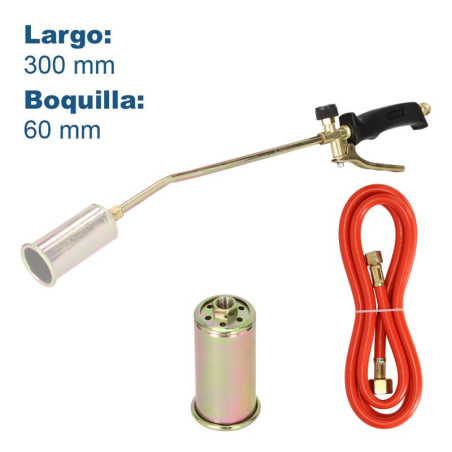 SOPLETE QUEMADOR 60MM MANGUERA 2M SOWELL