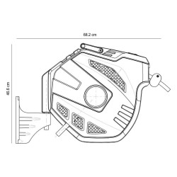 ENROLLADOR MANGUERA AIRE HYBRID FARGO TOOLS 202 MTS