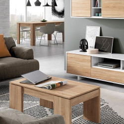 MESA CENTRO ELEVABLE ROBLE CANADIAN MOMI 43 54X100X50 CM