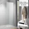 MAMPARA DUCHA PANEL 1 HOJA CRISTAL FIJO SERIE BOSTON BENOTTI 195X100 8MM