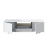 MUEBLE TV ZAIRA BLANCO BRILLO GRIS CENIZA MOMI