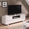 MUEBLE TV ZAIRA BLANCO BRILLO GRIS CENIZA MOMI