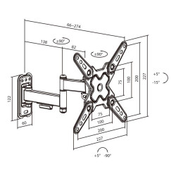 SOPORTE DE TELEVISION EXTENSIBLE 13 43 LARRYHOUSE