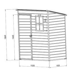 CASETA DE RESINA 96x157x186CM 15M2 AIRMEC