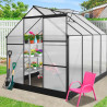 INVERNADERO DE ALUMINIO Y POLICARBONATO 250x190x207CM 48M2 AIRMEC