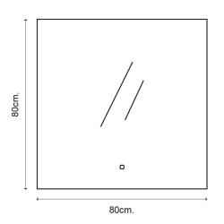 ESPEJO DE BANO LED SERIE COPACABANA BENOTTI 80X80 CM