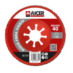 DISCO FIBRA DE VIDRIO 115MM GRANO 40 AICER