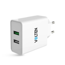 CARGADOR QUICK CHARGER 24A 2XUSB VOLTEN