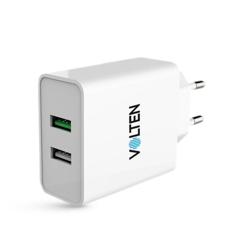 CARGADOR QUICK CHARGER 24A 2XUSB VOLTEN