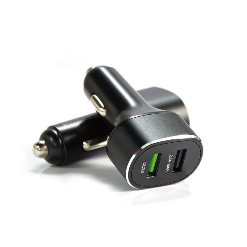 CARGADOR MECHERO QUICK CHARGER 24A 2XUSB VOLTEN