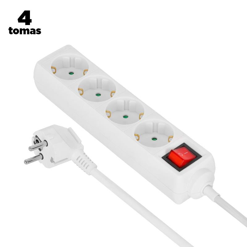 BASE MULTIPLE 4 TOMAS INTERRUPTOR 3X15mm VOLTEN