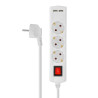 BASE MULTIPLE 3 TOMAS INTERRUPTOR 2USB 3X15mm VOLTEN