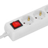 BASE MULTIPLE 3 TOMAS INTERRUPTOR 2USB 3X15mm VOLTEN