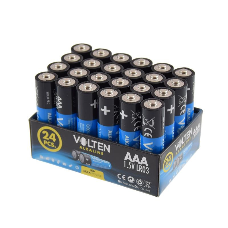PACK 24 PCS PILAS ALCALINAS LR03 AAA VOLTEN