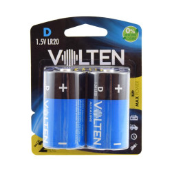 BLISTER 2 PCS PILAS ALCALINAS LR20 D VOLTEN