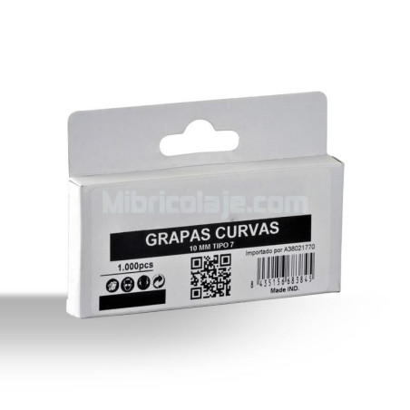 CAJA GRAPAS CURVA 10MM TIPO 7 1000PCS AIRMEC