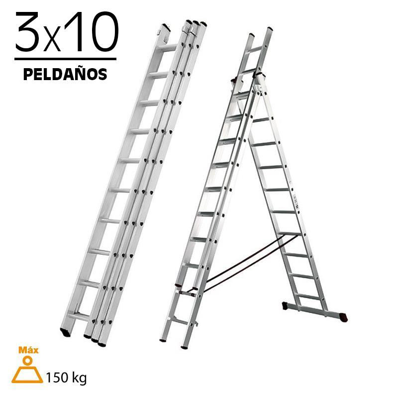ESCALERA ALUMINIO AIRMEC 3 TRAMOS 3X10