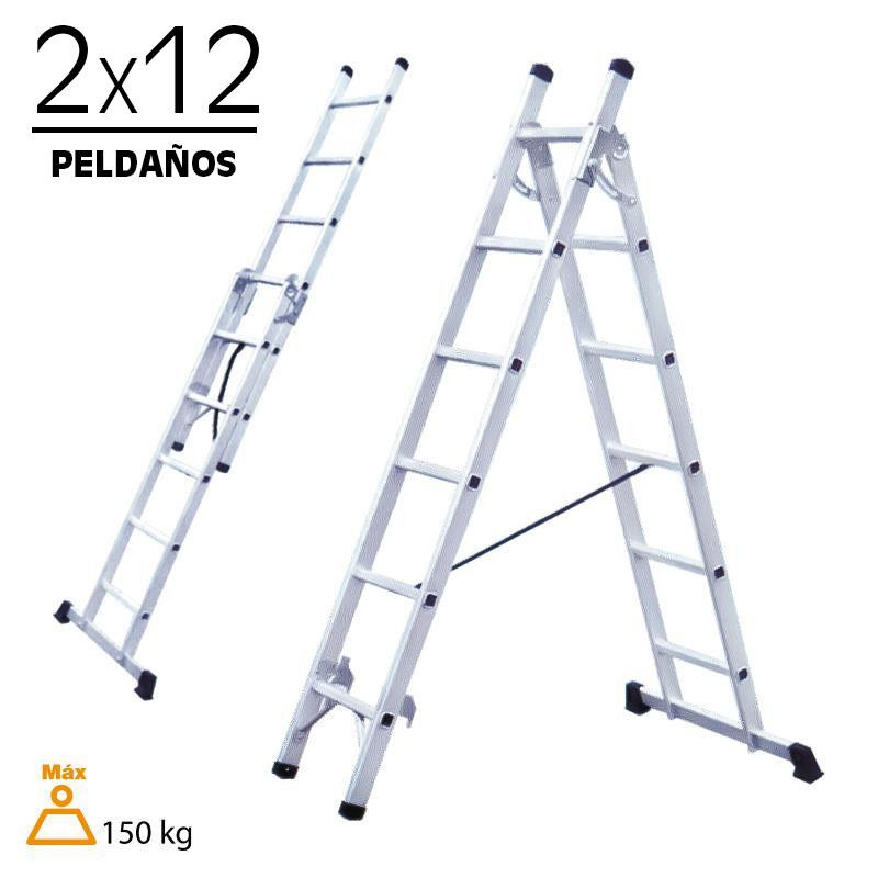ESCALERA ALUMINIO AIRMEC 2 TRAMOS 2X12