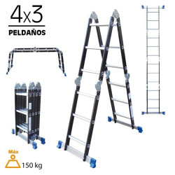 ESCALERA ALUMINIO MULTIPOSICION AIRMEC 4X3