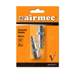 CONECTOR RAPIDO 1 4 MACHO 2 PCS AIRMEC
