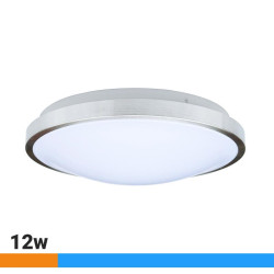 APLIQUE LED TECHO REDONDO PLATA 12W LUZ FRIA AIRMEC