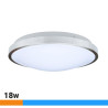 APLIQUE LED TECHO REDONDO PLATA 18W LUZ FRIA AIRMEC