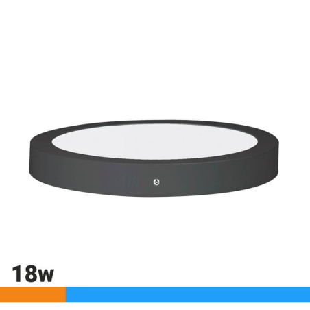 DOWNLIGHT CIRCULAR GRIS SOBREPUESTO 18W LUZ FRIA AIRMEC