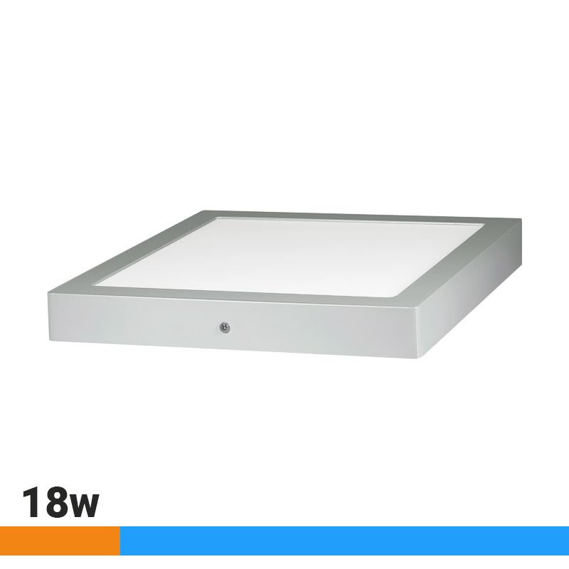 DOWNLIGHT CUADRADO PLATA SOBREPUESTO 18W LUZ FRIA AIRMEC