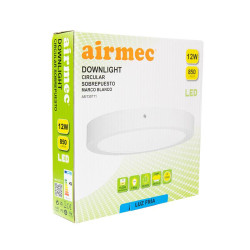 DOWNLIGHT CIRCULAR SOBREPUESTO 12W LUZ FRIA AIRMEC