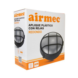 APLIQUE PLASTICO REDONDO CON REJAS 40W E27 AIRMEC