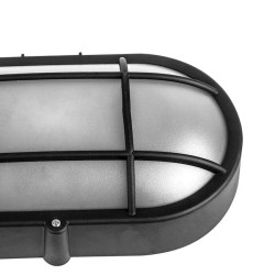 APLIQUE PLASTICO OVALADO CON REJAS 40W E27 AIRMEC