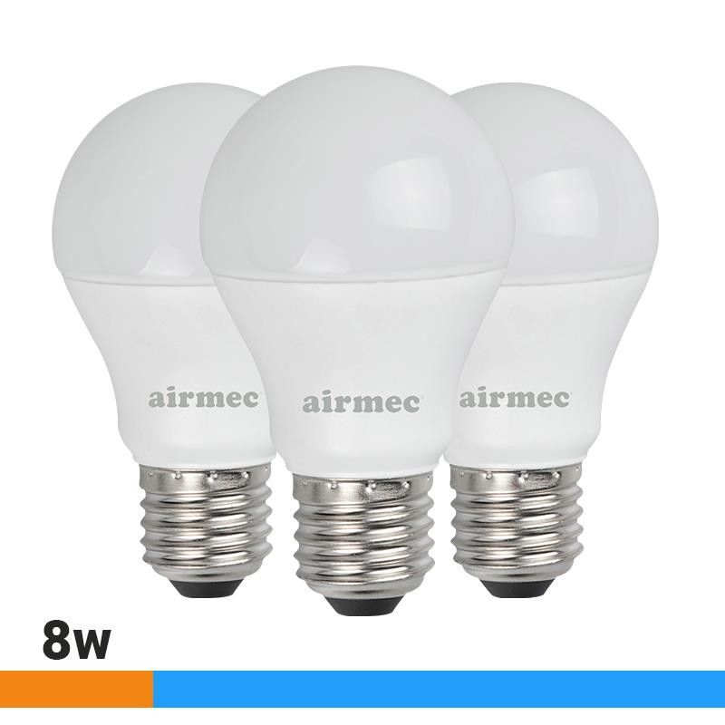 BOMBILLAS LED PACK 3 8W A60 E27 LUZ FRIA AIRMEC