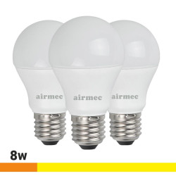 BOMBILLAS LED PACK 3 8W A60 E27 LUZ CALIDA AIRMEC