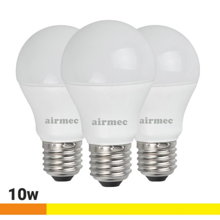 BOMBILLAS LED PACK 3 10W A60 E27 LUZ CALIDA AIRMEC