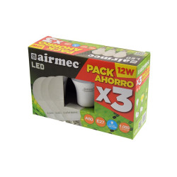 BOMBILLAS LED PACK 3 12W A60 E27 LUZ FRIA AIRMEC
