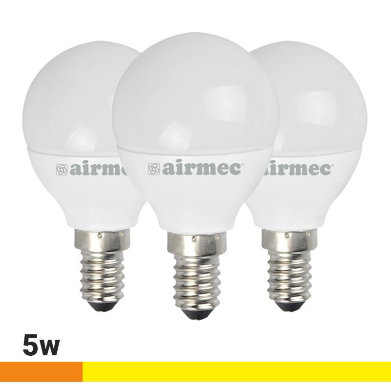 BOMBILLAS LED PACK 3 5W G45 E14 LUZ CALIDA AIRMEC