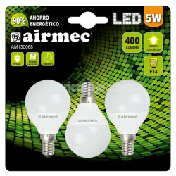 BOMBILLAS LED PACK 3 5W G45 E14 LUZ CALIDA AIRMEC